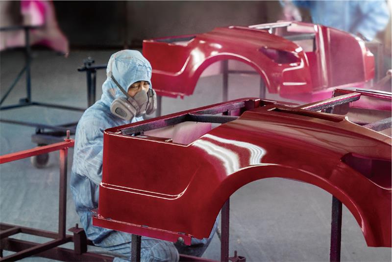 Front and rear cover Painting spraying